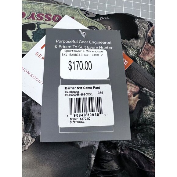 Nomad Mossy Oak Hunting Barrier Nxt Camo Pants Men's 3XL XXXL New - Picture 4 of 8